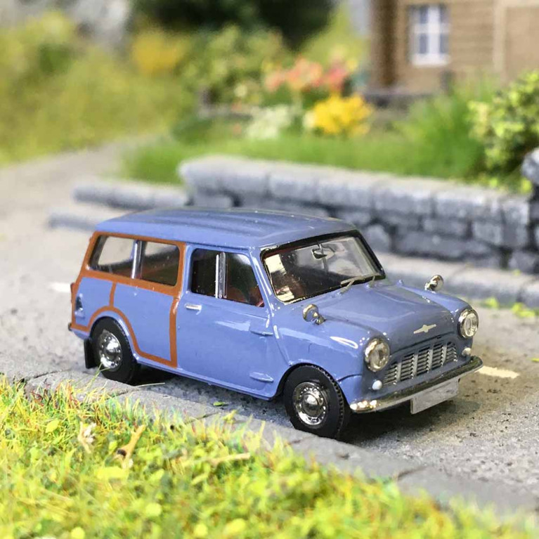 Austin Mini Countryman, bleu, 1960 - BREKINA 15363 - HO 1/87
