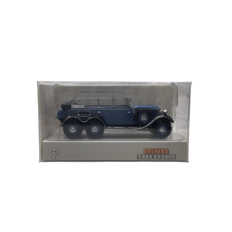 Mercedes Benz, G4 cabriolet, bleu, noir, 1938 - BREKINA 21082 - HO 1/87