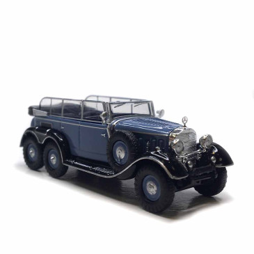 Mercedes Benz, G4 cabriolet, bleu, noir, 1938 - BREKINA 21082 - HO 1/87