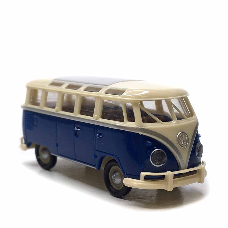 Volkswagen T1b Samba, beige, bleu, 1960 - BREKINA 31853 - HO 1/87