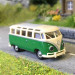 Volkswagen T1b Samba, beige, vert, 1960 - BREKINA 31854 - HO 1/87