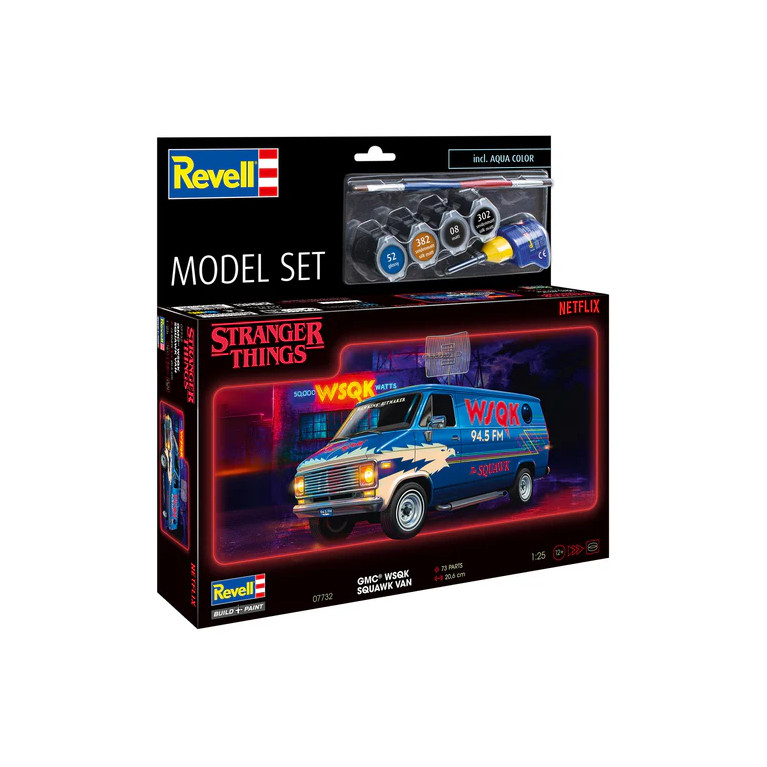 Coffret model set avec peinture, GMC WSQ, Squawk van, Stranger Things - REVELL 67732 - 1/25