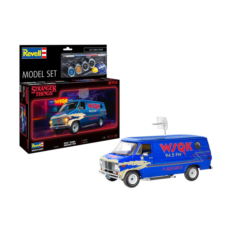 Coffret model set avec peinture, GMC WSQ, Squawk van, Stranger Things - REVELL 67732 - 1/25