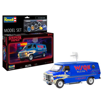 Coffret model set avec peinture, GMC WSQ, Squawk van, Stranger Things - REVELL 67732 - 1/25