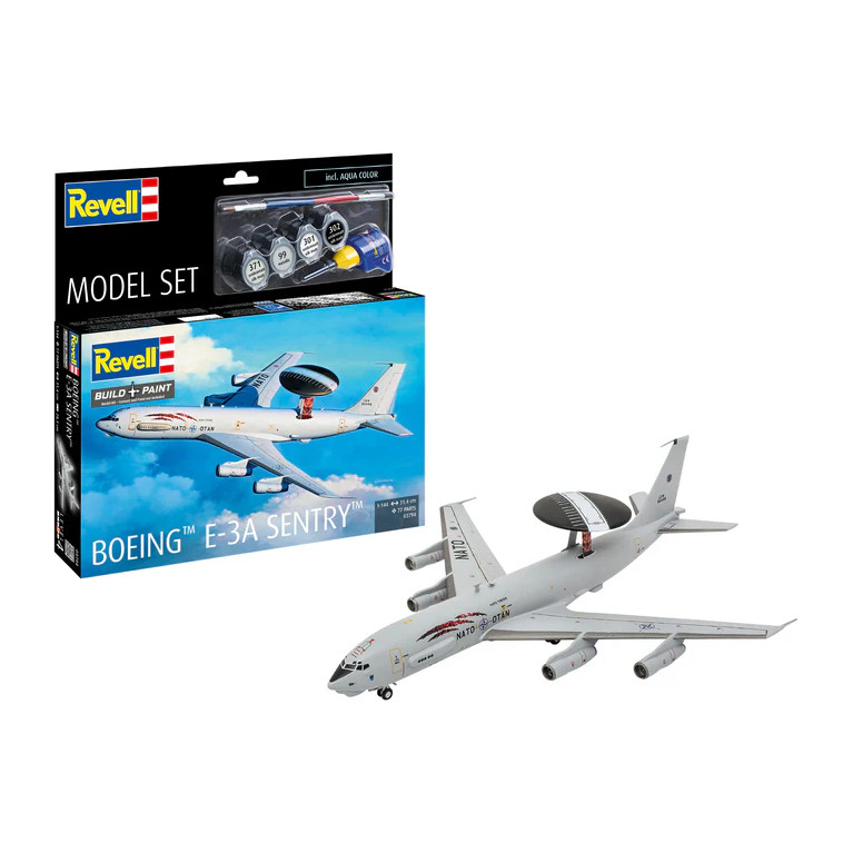 Coffret model set avec peinture, Boeing E-3A Sentry - REVELL 63794 - 1/144