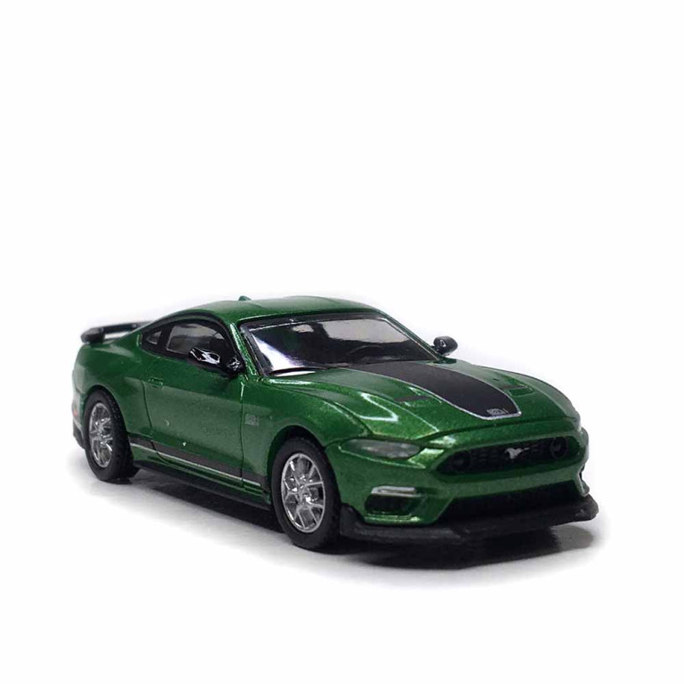 Ford, Mustang VI coupé Mach 1, vert métal, noir, 2020 - PCX 870570 - HO 1/87