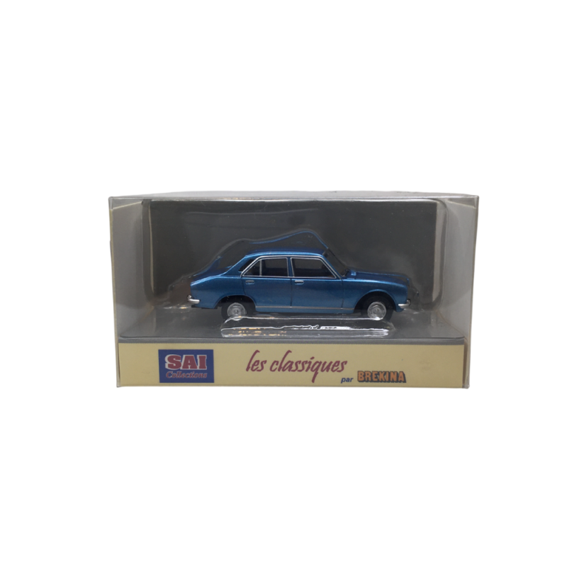 Peugeot 504, limousine, bleu metal, 1968 - SAI 6604 - HO 1/87