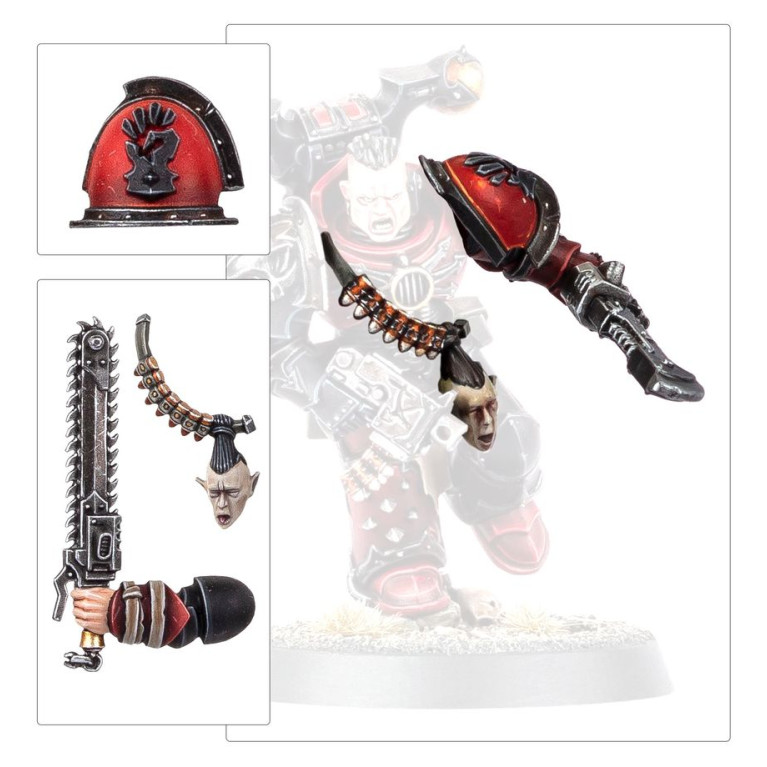 Warhammer 40.000, Chaos Space Marine, Améliorations et décalcos Red Corsairs - WARHAMMER 43-112