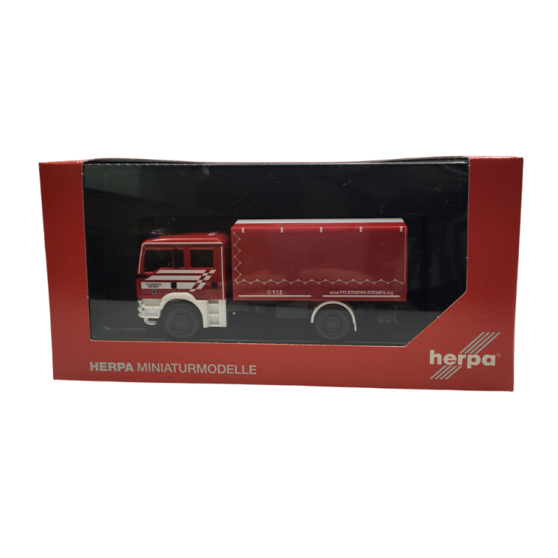 MAN TGA M, véhicule de décontamination, service d'incendie de Brême - HERPA 098847- HO 1/87