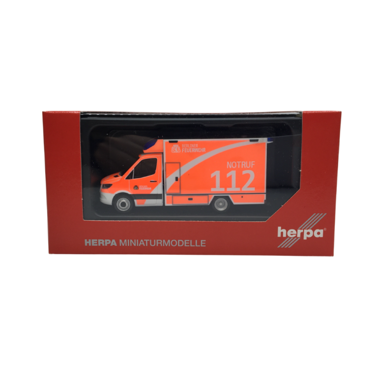 Ambulance, Mercedes Benz, Sprinter '18, Service d'incendie de Berlin - HERPA 098953 - HO 1/87