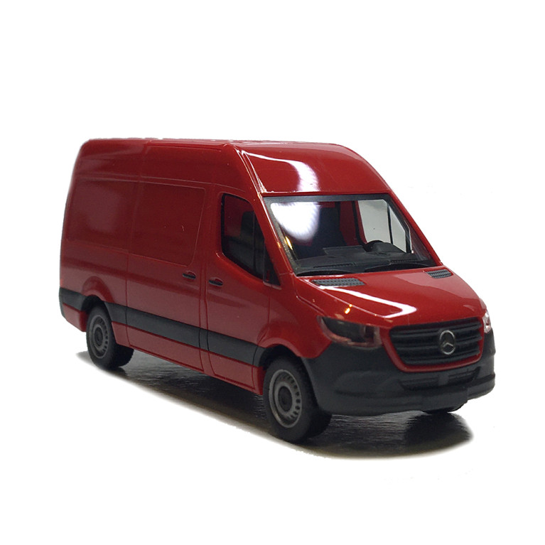 Mercedes Benz, Sprinter '18, fourgonnette, toit surélevé, rouge - HERPA 093811-002 - HO 1/87