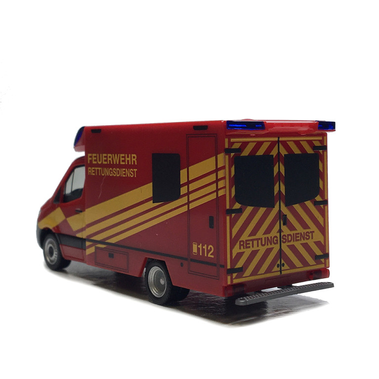 Mercedes Benz, Sprinter '18, Ambulance Fahrtec, pompiers - HERPA 098755 - HO 1/87