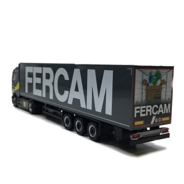 Mercedes Benz, eActros 600, semi-remorque à rideaux coulissants, ProCabin Streamspace, FERCAM, italie - HERPA 320184 - HO 1/87