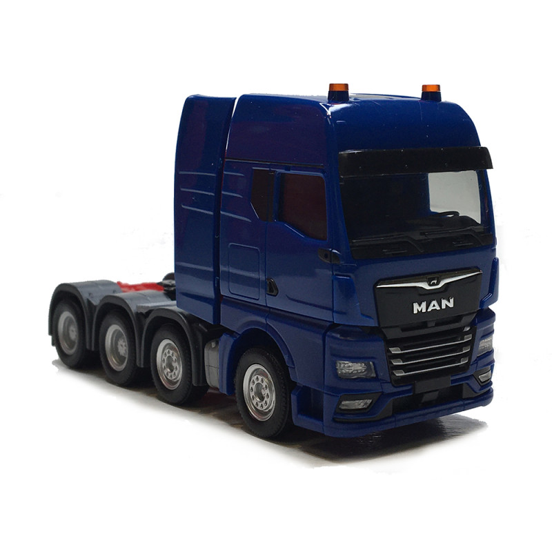 MAN TGX GX, tracteur routier, 4 essieux, bleu - HERPA 316965-003 - HO 1/87