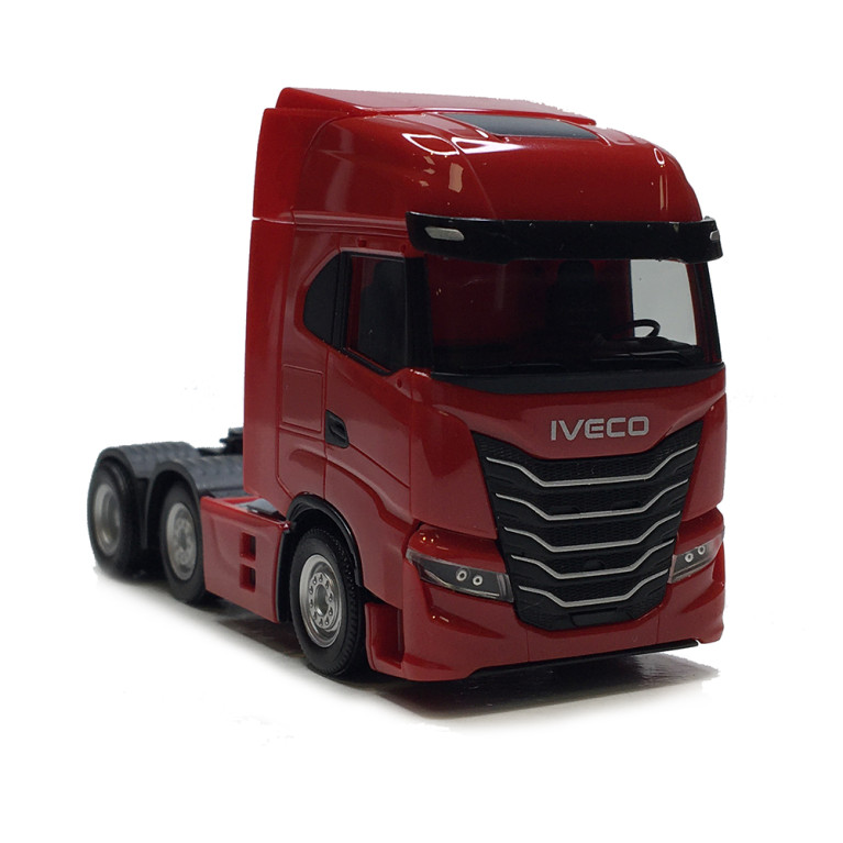 Tracteur routier, Iveco, S-way MY24, 3 essieux, rouge - HERPA 320313 - HO 1/87