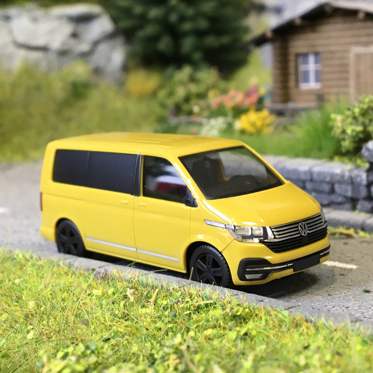 Volkswagen T6.1, caravelle, jaune - HERPA 096782-003 - HO 1/87
