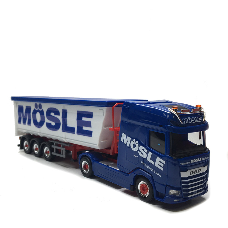 DAF XG+, semi-remorque benne en acier, Mösle - HERPA 320153 - HO 1/87