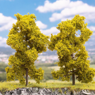 4 Arbres à feuilles caduques, vert clair - Faller 181579 - HO 1/87