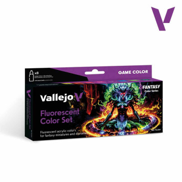 Set Fluorescent 8x18ml - Fantasy Color Series - VALLEJO 72.214