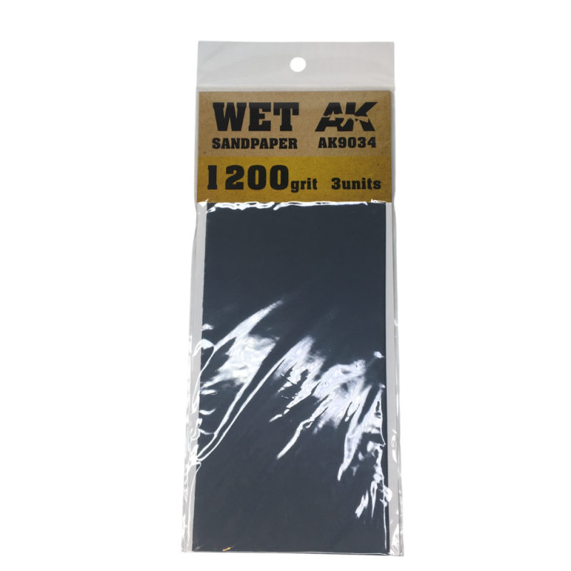 Papier de ponçage, humide 1200, 3 pièces - AK 9034