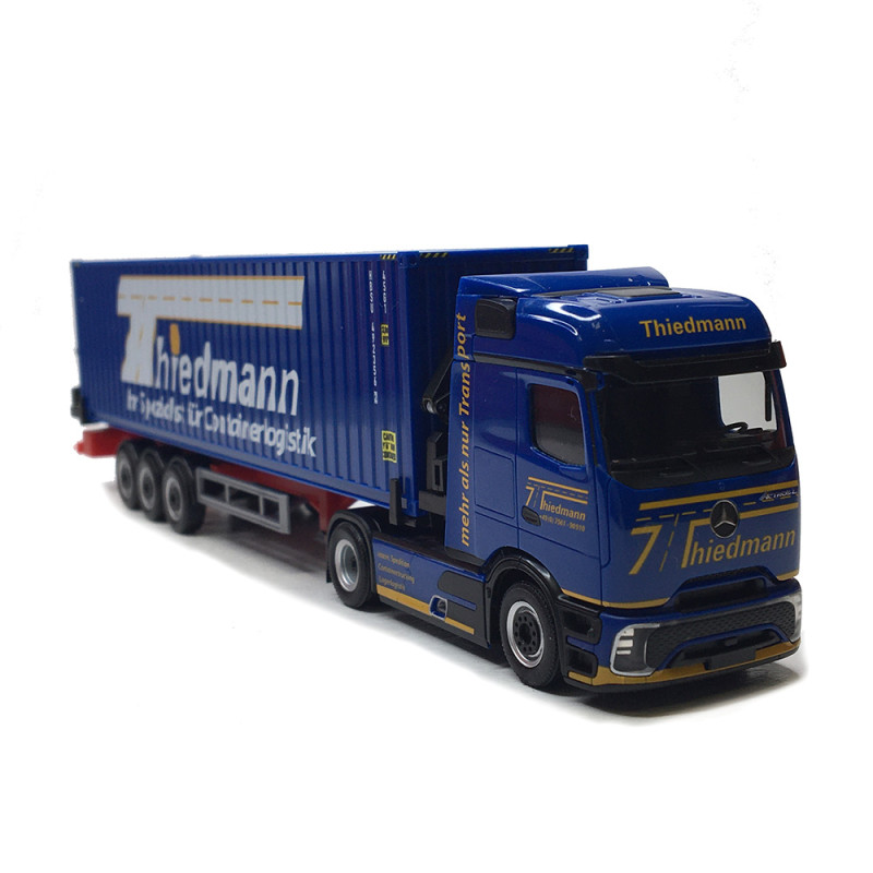 Mercedes Benz, Actros L ProCabin Big space, chargeur latéral de conteneur, Thiedmann - HERPA 319782 - HO 1/87