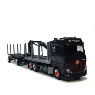 Mercedes Benz, Arocs '18 Bigspace, camion transport de bois, Jürgen Ehrmann Transporte - HERPA 320078 - HO 1/87