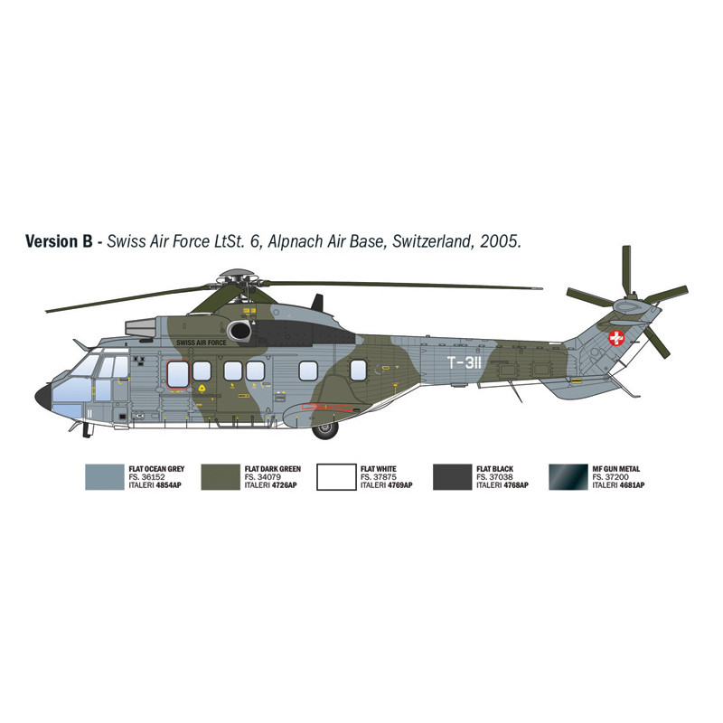 ASS332 Super Puma, hélicoptère de transport et d'observation - ITALERI 91096 - 1/72