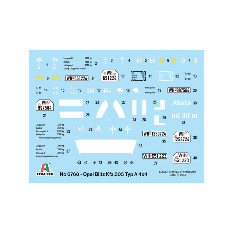 Kfz. 305 Opel Blitz, type A 4x4 - ITALERI 6760 - 1/35