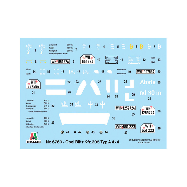 Kfz. 305 Opel Blitz, type A 4x4 - ITALERI 6760 - 1/35
