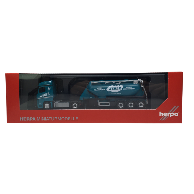 Mercedes Benz, Actros '18 streamspace, semi-remorque, Weber Betonpumpen, autriche - HERPA 320351 - HO 1/87