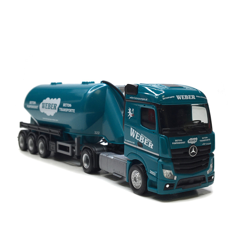 Mercedes Benz, Actros '18 streamspace, semi-remorque, Weber Betonpumpen, autriche - HERPA 320351 - HO 1/87