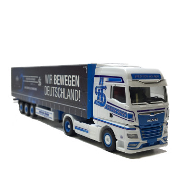MAN TGX GX, semi-remorque bâché, Spedition Höhner, Wir bewegen Deutschland - HERPA 320320 - HO 1/87
