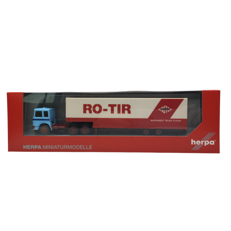 Roman Diesel, semi-remorque, jumbo fourgon, RO-TIR, Roumanie - HERPA 320696 - HO 1/87