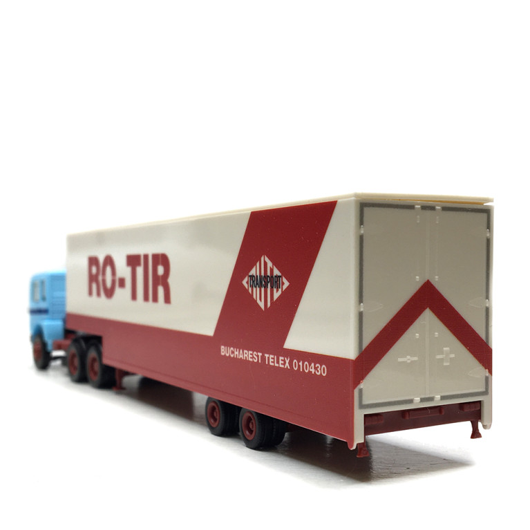 Roman Diesel, semi-remorque, jumbo fourgon, RO-TIR, Roumanie - HERPA 320696 - HO 1/87