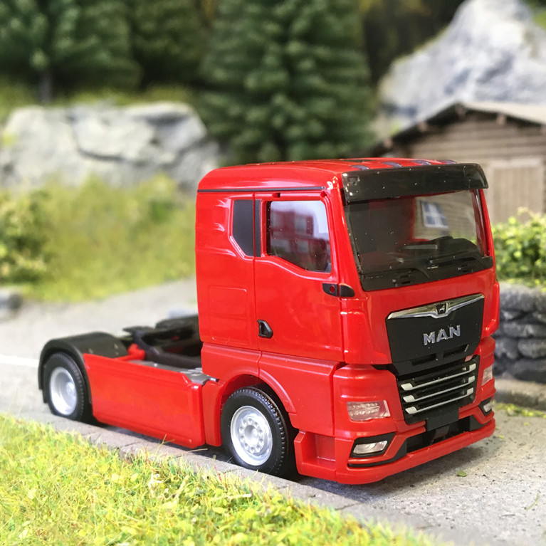 MAN TGX GN, tracteur porteur, 2 essieux, rouge  - HERPA 320542 - HO 1/87