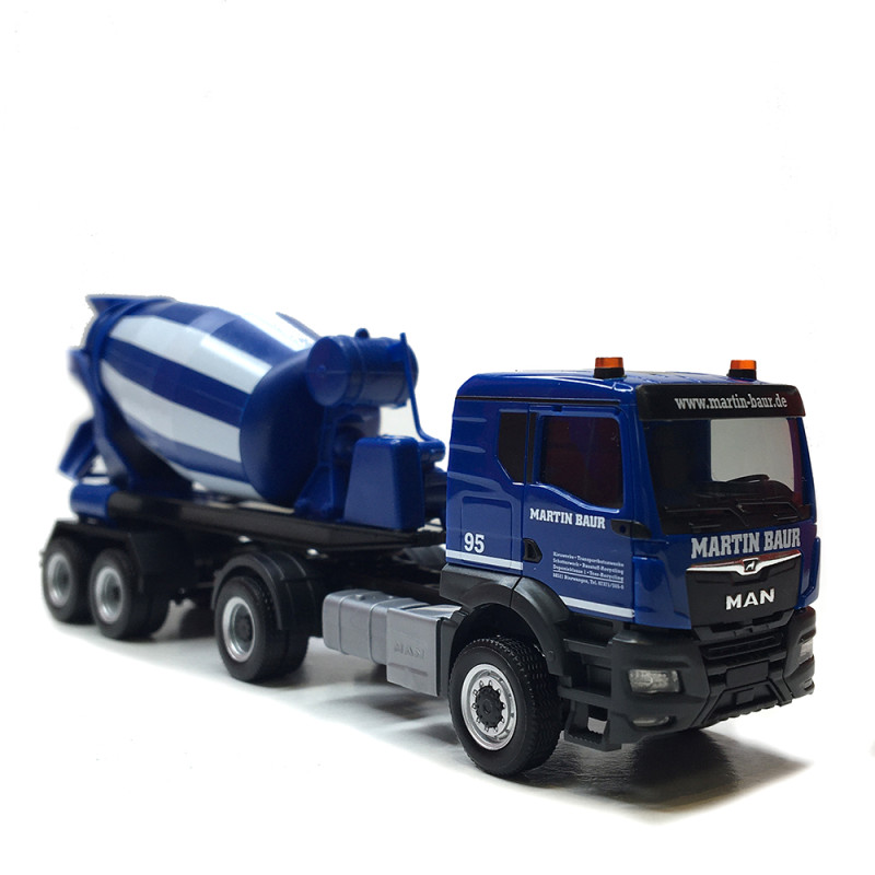 MAN TGS TN, semi-remorque, bétonnière, Martin Baur - HERPA 320375 - HO 1/87