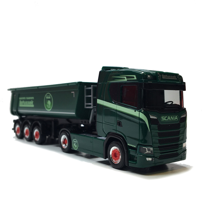 Scania, CS 20 ND, semi-remorque benne, Latussek - HERPA 320337 - HO 1/87