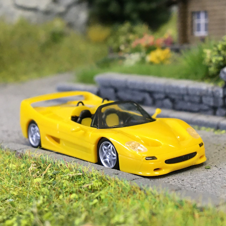 Ferrari F50 Spider, jaune, giallo modena, 1995 - HERPA 025492-002 - HO 1/87