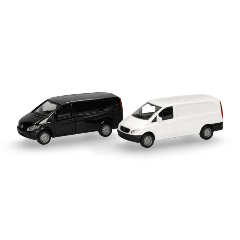 Minikit, Mercedes Benz Vito, blanc, noir, 2 pièces - HERPA 014243 - HO 1/87