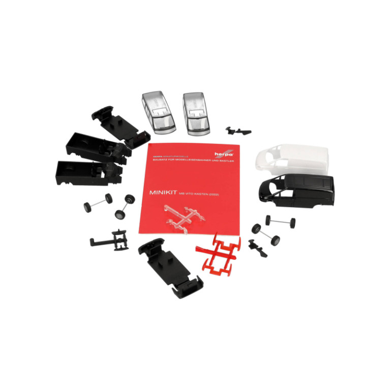 Minikit, Mercedes Benz Vito, blanc, noir, 2 pièces - HERPA 014243 - HO 1/87
