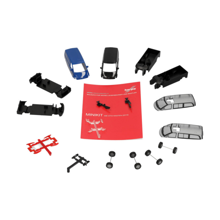 Minikit, Mercedes Benz Vito, bleu, noir, 2 pièces - HERPA 014229 - HO 1/87