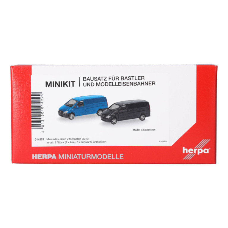 Minikit, Mercedes Benz Vito, bleu, noir, 2 pièces - HERPA 014229 - HO 1/87