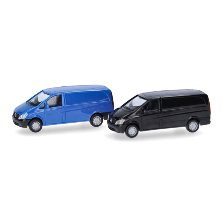 Minikit, Mercedes Benz Vito, bleu, noir, 2 pièces - HERPA 014229 - HO 1/87