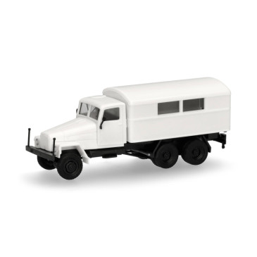 Minikit, IFA G5, camionnette, 3 essieux, blanc - HERPA 014199 - HO 1/87
