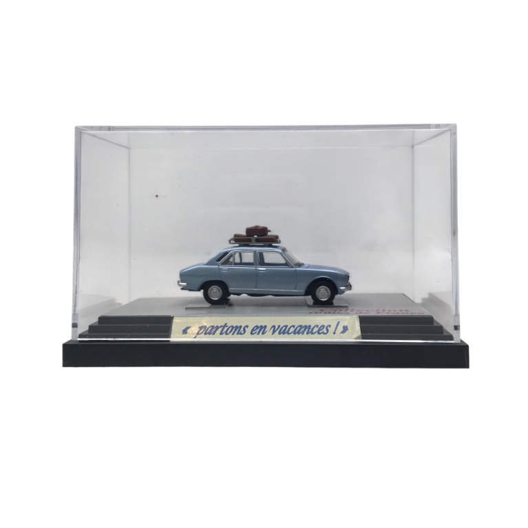 Peugeot 504, bleu, personnages, galerie et valises - SAI 1828 - HO 1/87