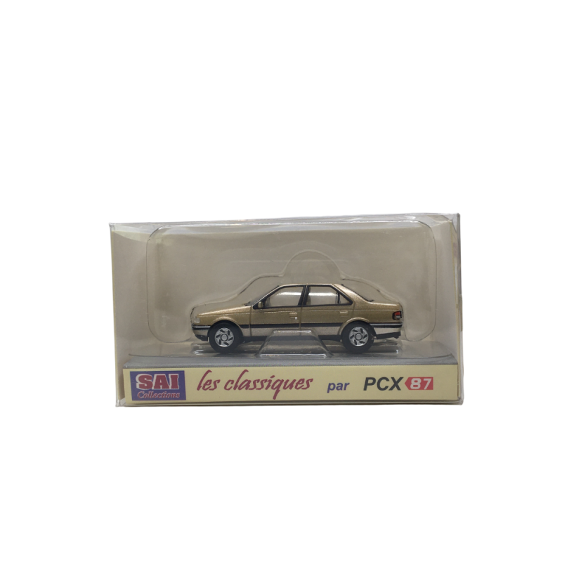 Peugeot 405, berline SRI phase 1, beige, 1987 - SAI 6380 - HO 1/87
