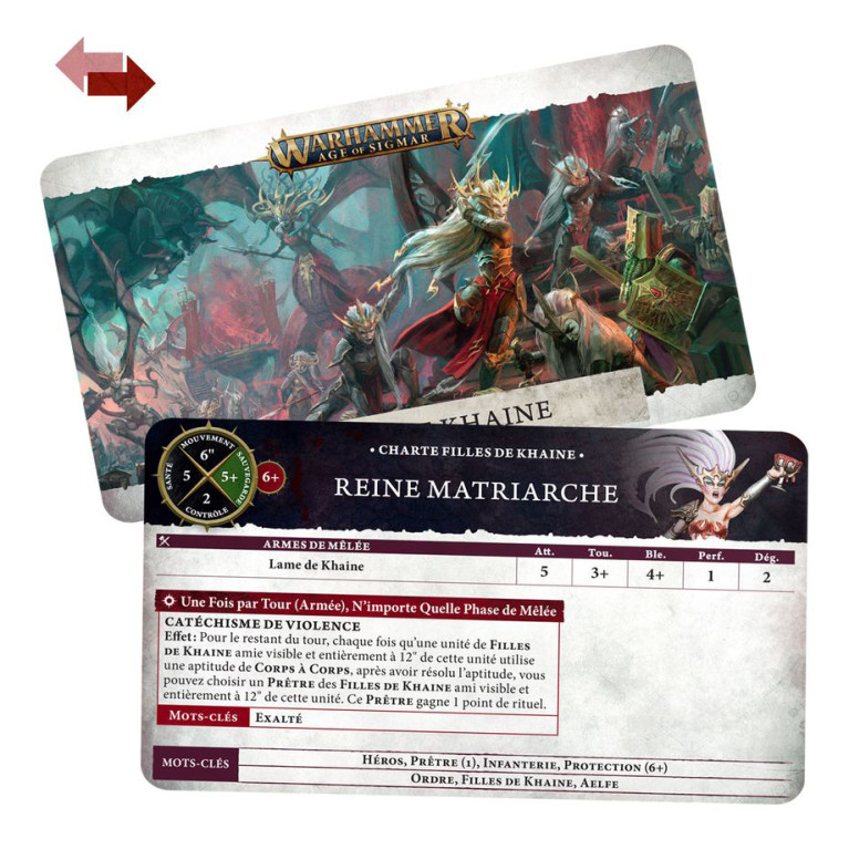 Warhammer Age of Sigmar, Cartes de charte, Daughters of Khaine - WARHAMMER 01 05 02 12 003 85-06