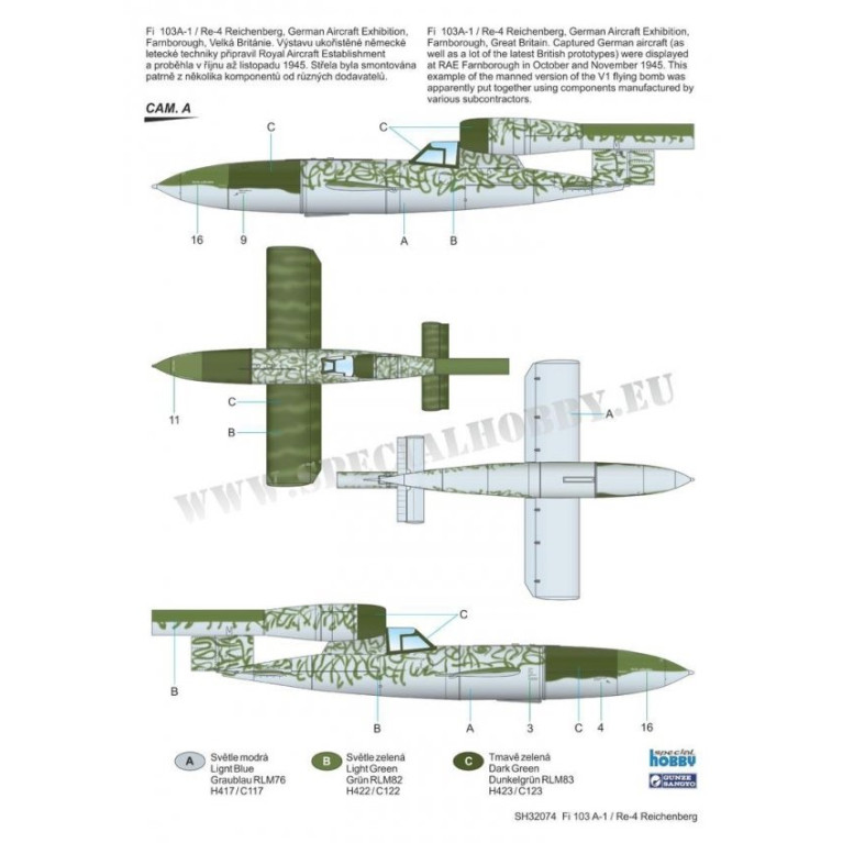 Fieseler Fi 103A-1/Re 4 Reichenberg - SPECIAL HOBBY 100-SH32074 - 1/32
