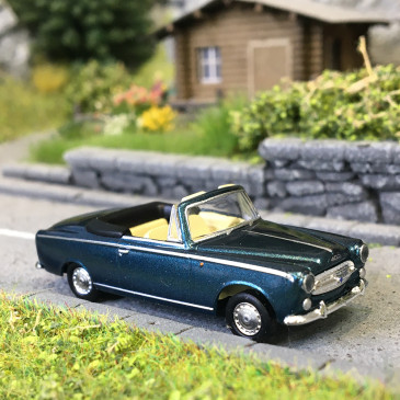 Peugeot 403, cabriolet, vert métal, 1956 - SAI 2536 - HO 1/87