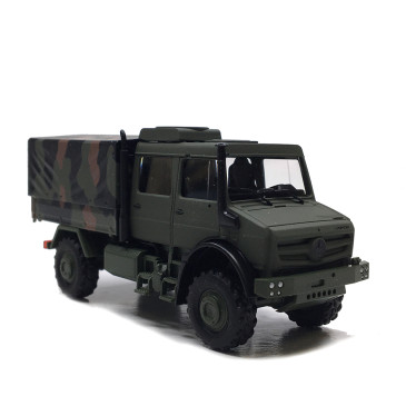 Mercedes Benz, Unimog U5023, double cabine, militaire - BUSCH 51087 - HO 1/87